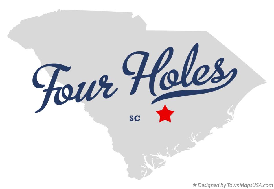 Map of Four Holes South Carolina SC
