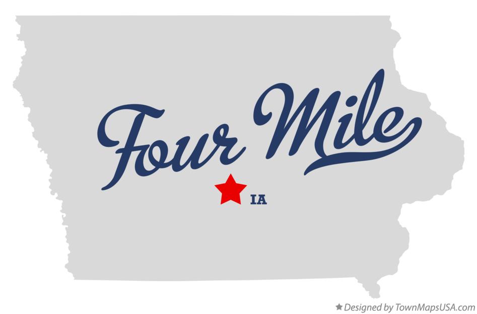 Map of Four Mile Iowa IA
