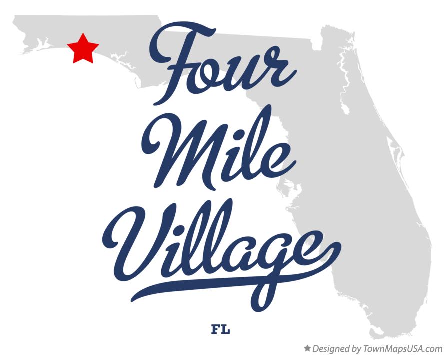 Map of Four Mile Village Florida FL
