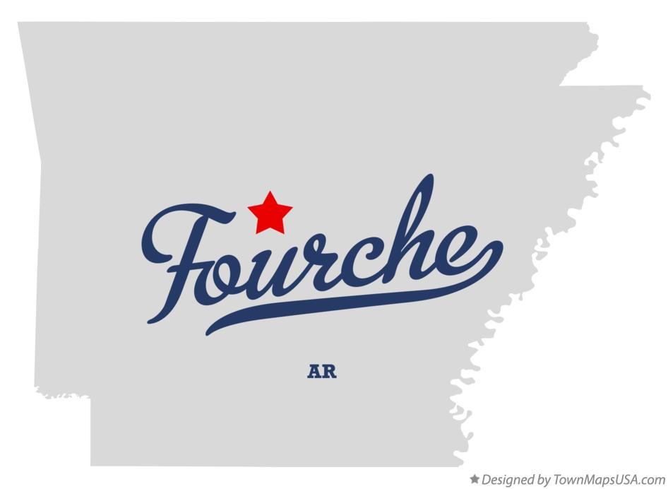 Map of Fourche Arkansas AR