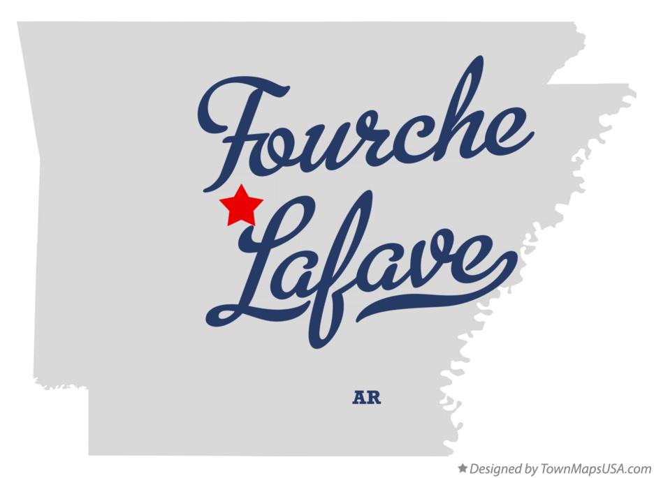 Map of Fourche Lafave Arkansas AR