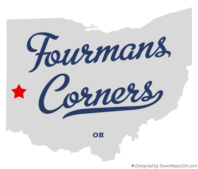 Map of Fourmans Corners Ohio OH