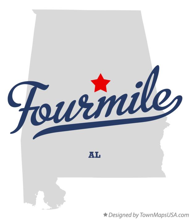 Map of Fourmile Alabama AL