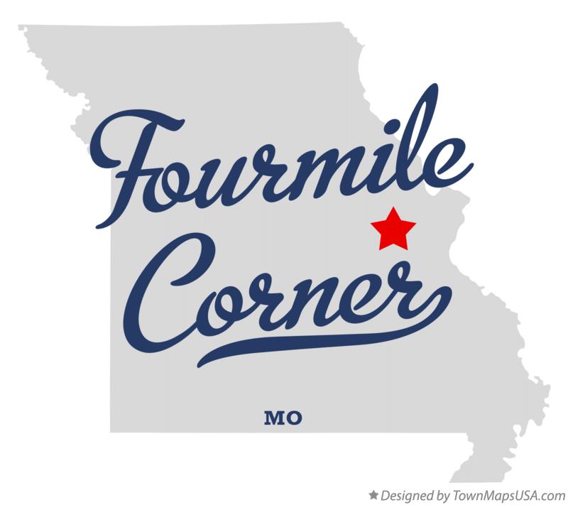 Map of Fourmile Corner Missouri MO
