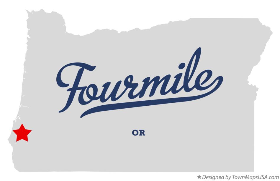 Map of Fourmile Oregon OR
