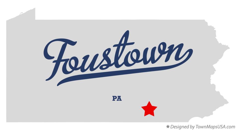 Map of Foustown Pennsylvania PA