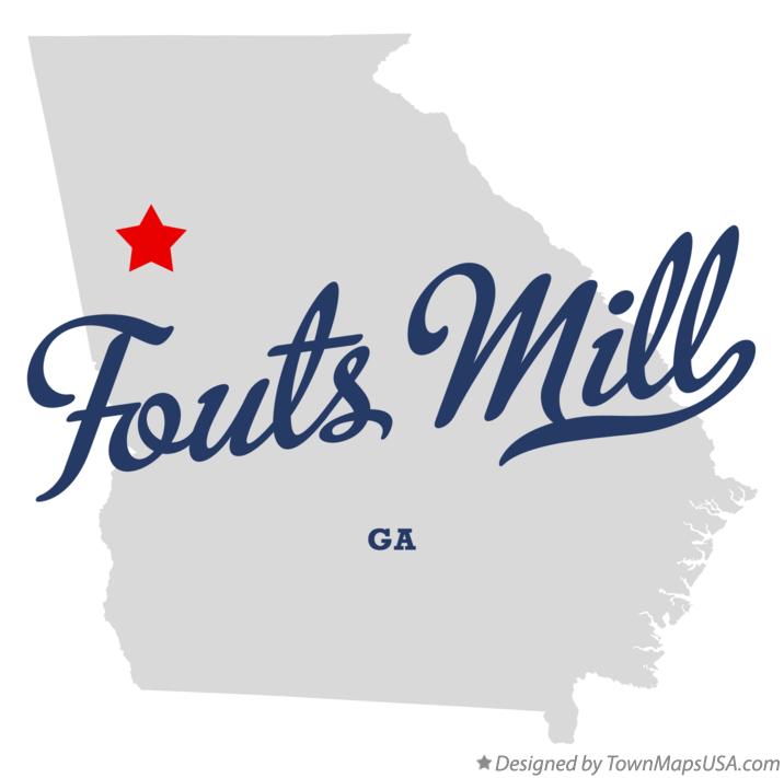 Map of Fouts Mill Georgia GA