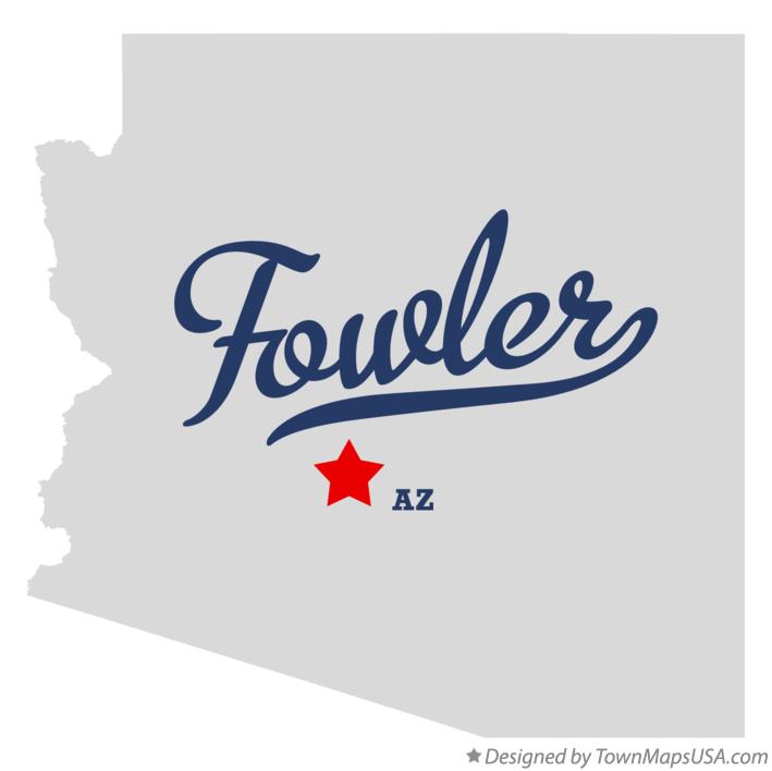 Map of Fowler Arizona AZ
