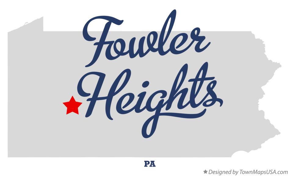 Map of Fowler Heights Pennsylvania PA