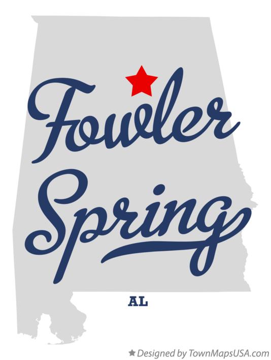 Map of Fowler Spring Alabama AL