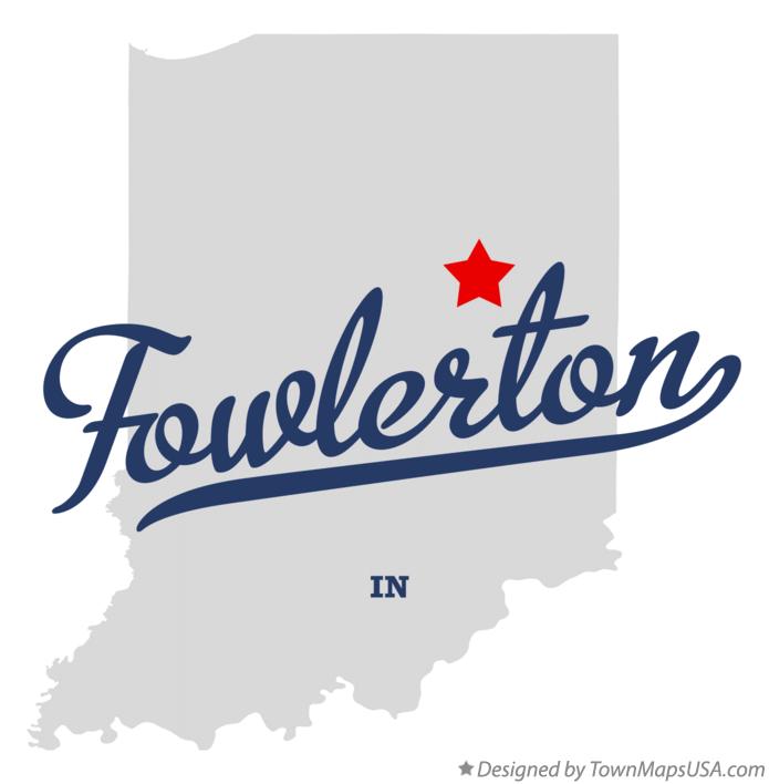 Map of Fowlerton Indiana IN
