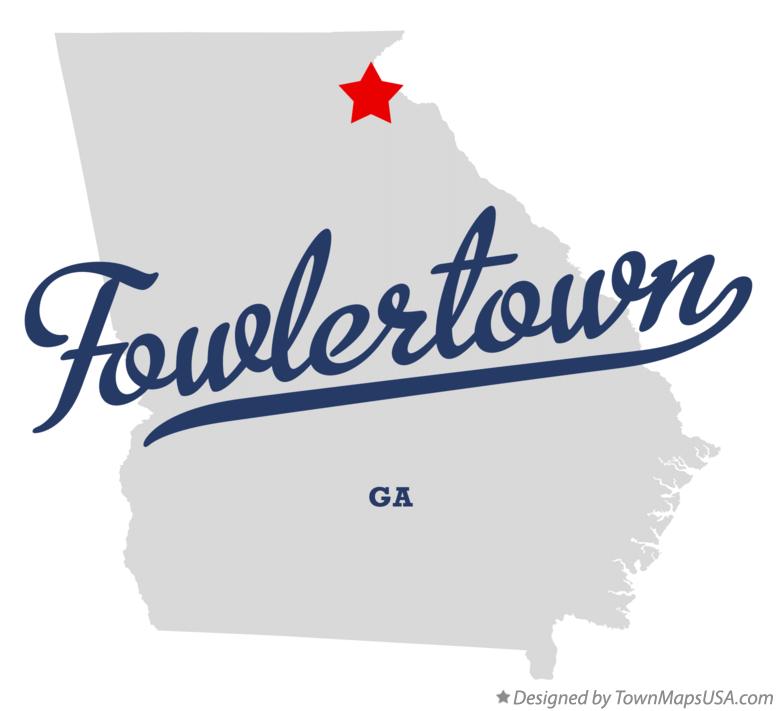 Map of Fowlertown Georgia GA