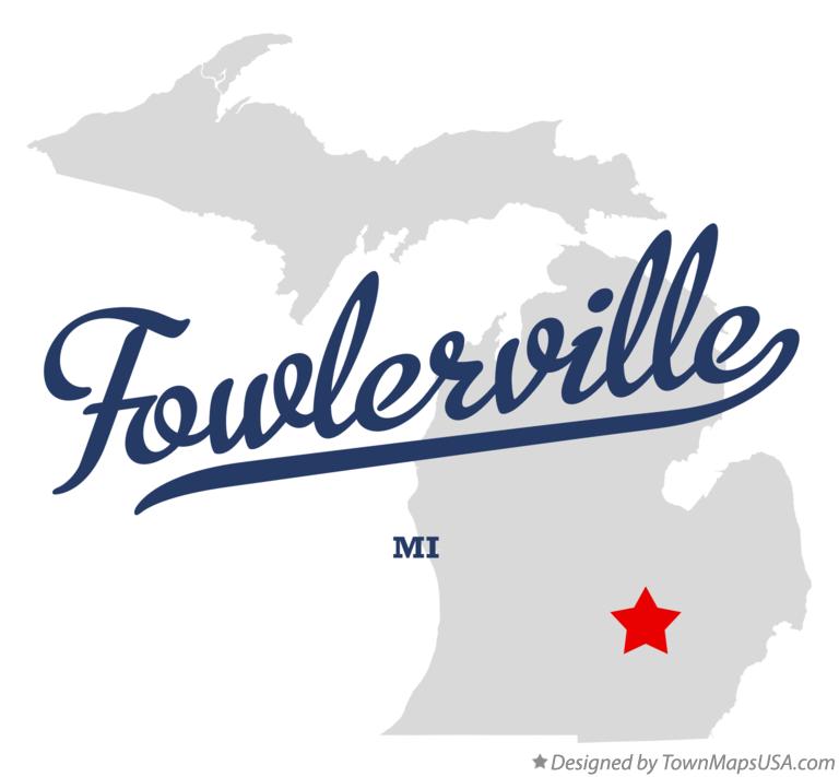Map of Fowlerville Michigan MI