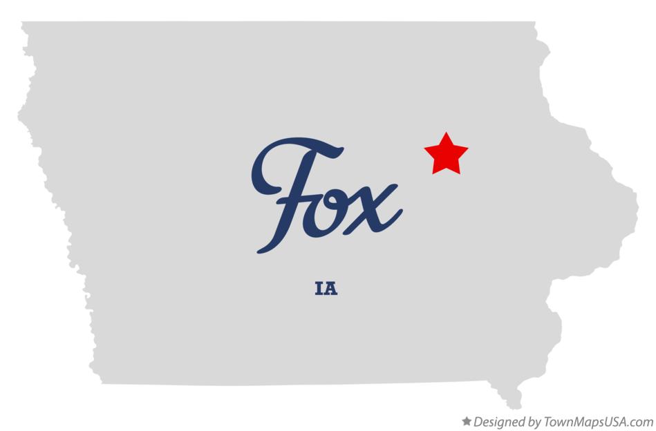 Map of Fox Iowa IA