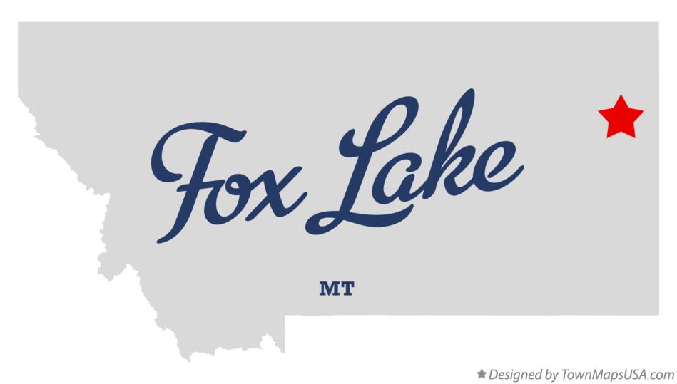 Map of Fox Lake Montana MT