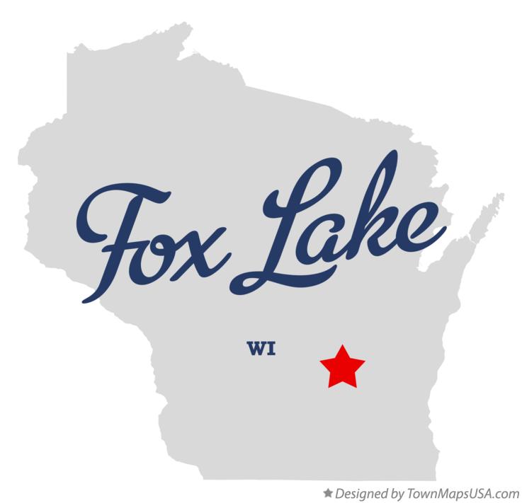 Map of Fox Lake Wisconsin WI