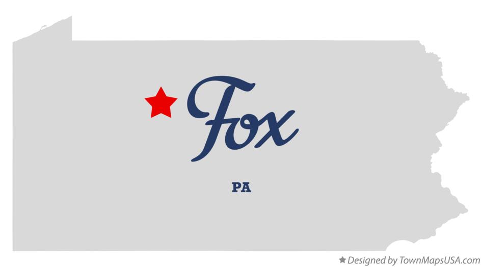 Map of Fox Pennsylvania PA