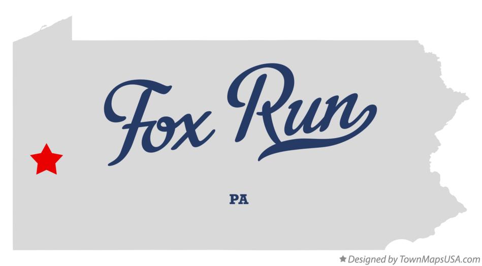 Map of Fox Run Pennsylvania PA