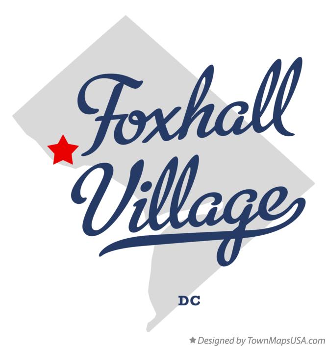 Map of Foxhall Village District Of Columbia DC