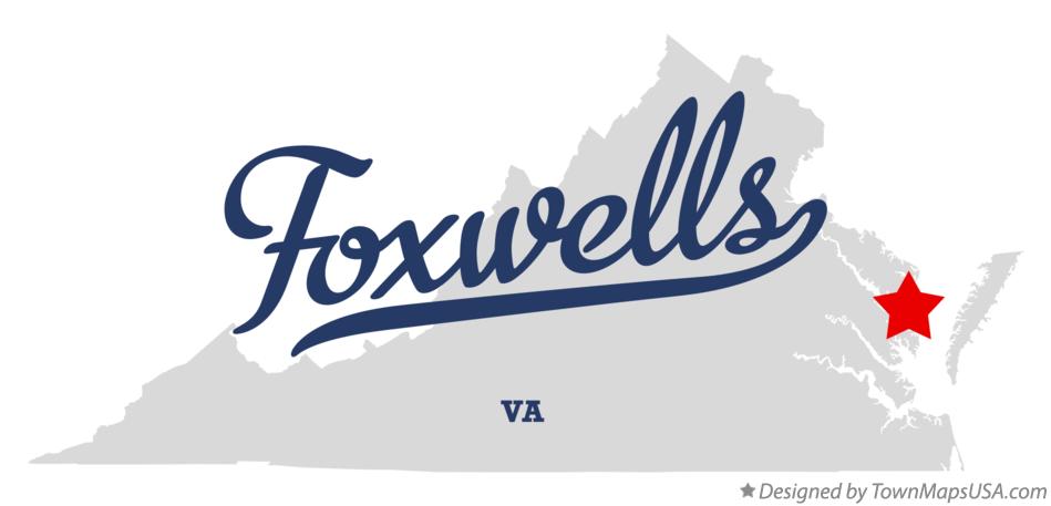 Map of Foxwells Virginia VA