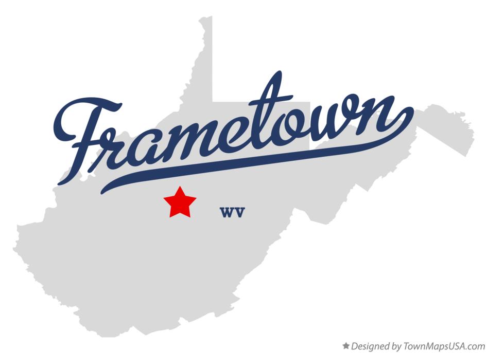 Map of Frametown West Virginia WV