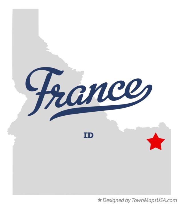 Map of France Idaho ID