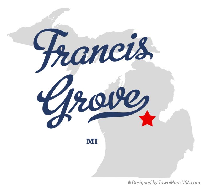 Map of Francis Grove Michigan MI
