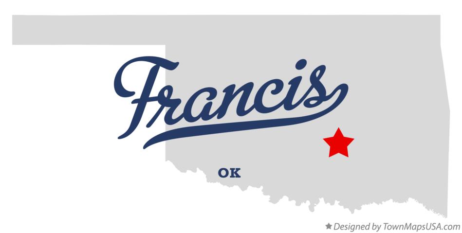 Map of Francis Oklahoma OK