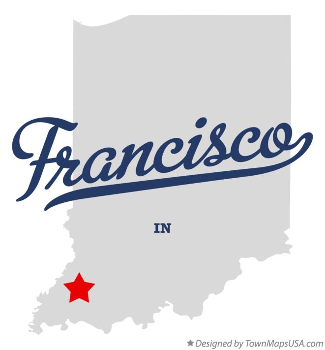 Map of Francisco Indiana IN