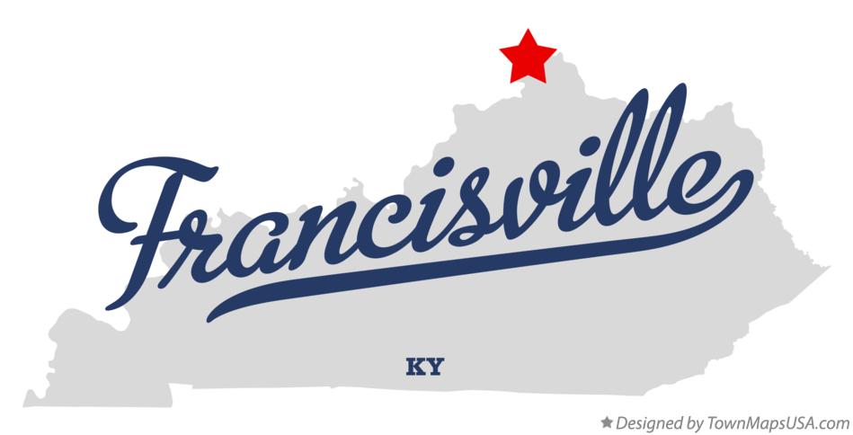 Map of Francisville Kentucky KY