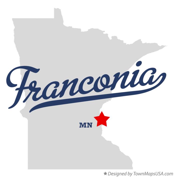 Map of Franconia Minnesota MN