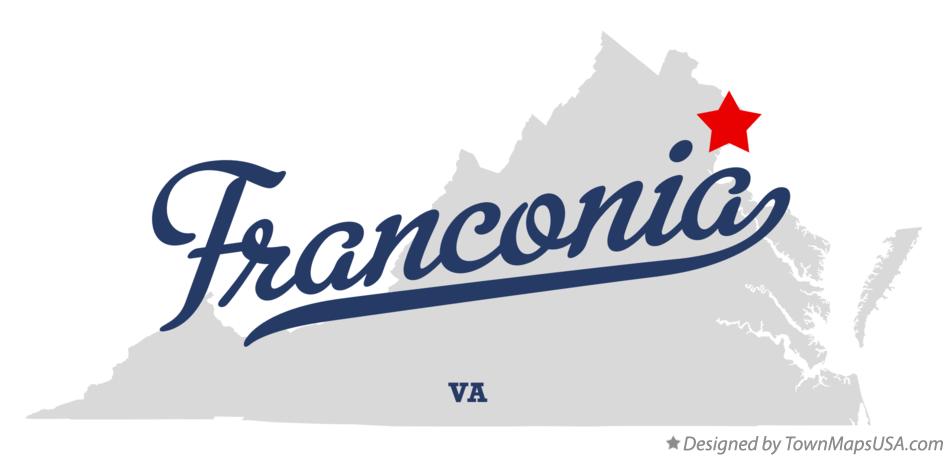 Map of Franconia Virginia VA