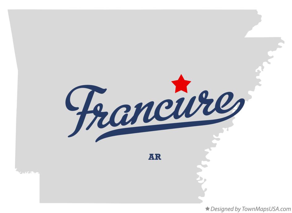 Map of Francure Arkansas AR