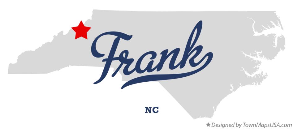 Map of Frank North Carolina NC