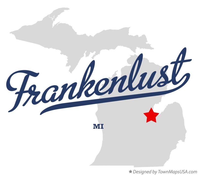 Map of Frankenlust Michigan MI