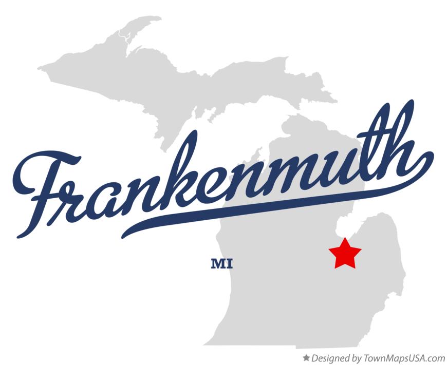 Map of Frankenmuth Michigan MI