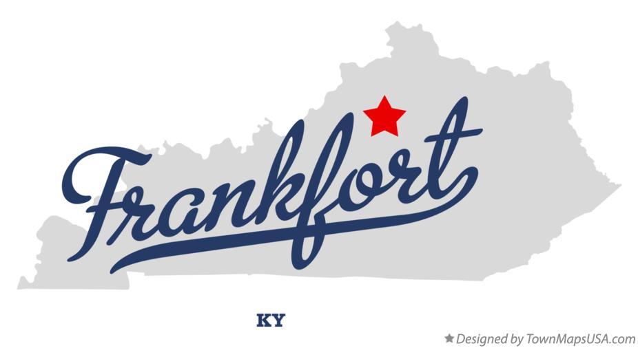 Map of Frankfort Kentucky KY