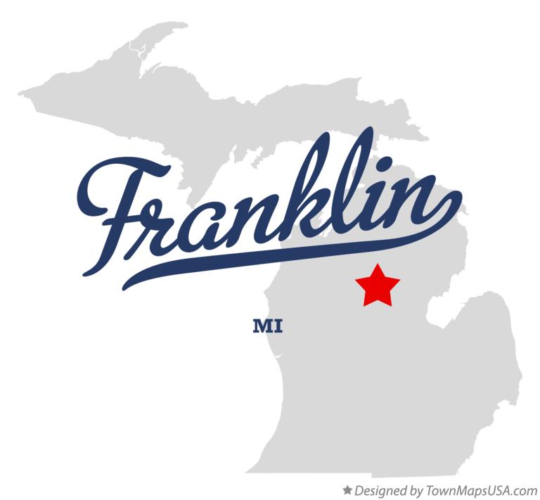 Map of Franklin Michigan MI