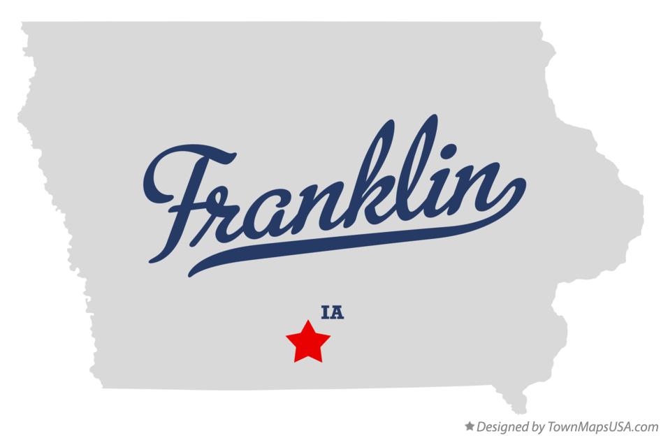 Map of Franklin Iowa IA