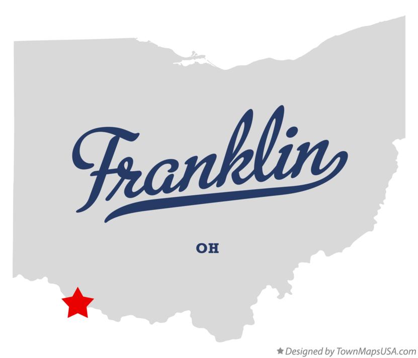 Map of Franklin Ohio OH