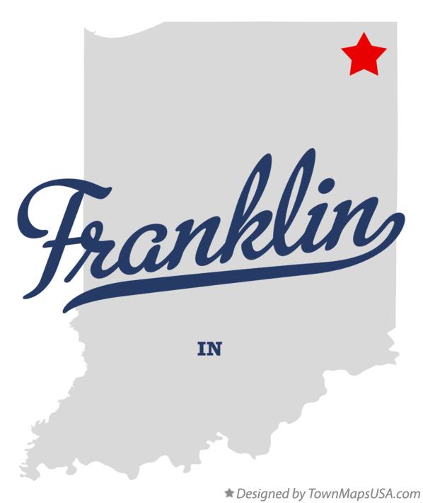 Map of Franklin Indiana IN