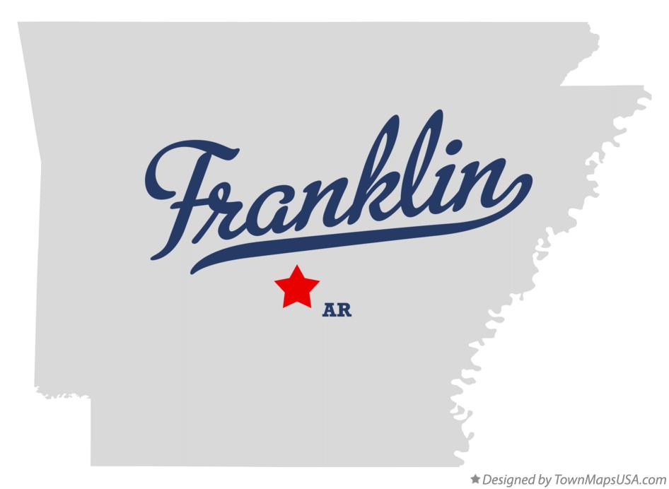 Map of Franklin Arkansas AR