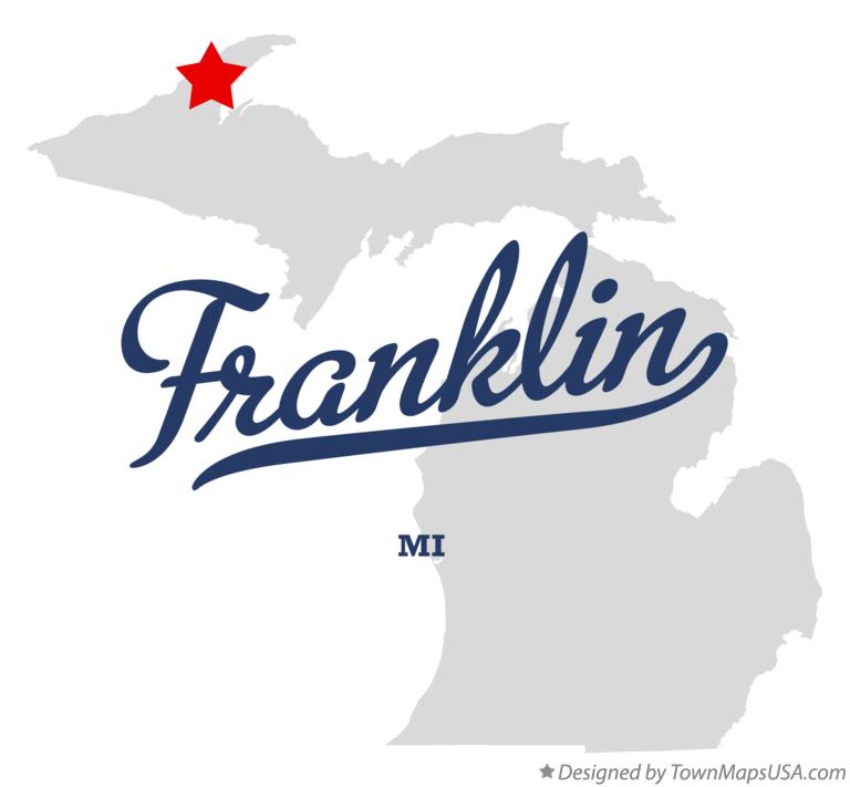 Map of Franklin Michigan MI