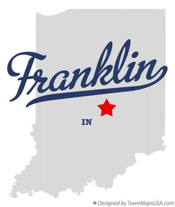 Map of Franklin Indiana IN