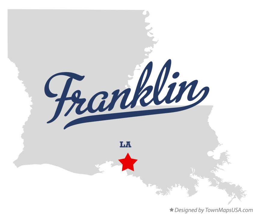 Map of Franklin Louisiana LA