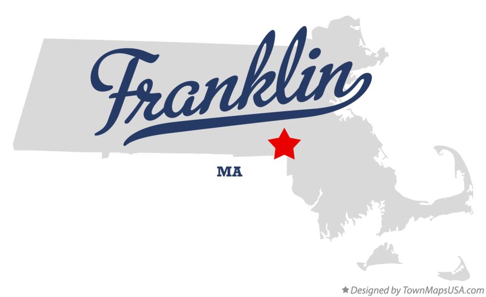 Map of Franklin Massachusetts MA