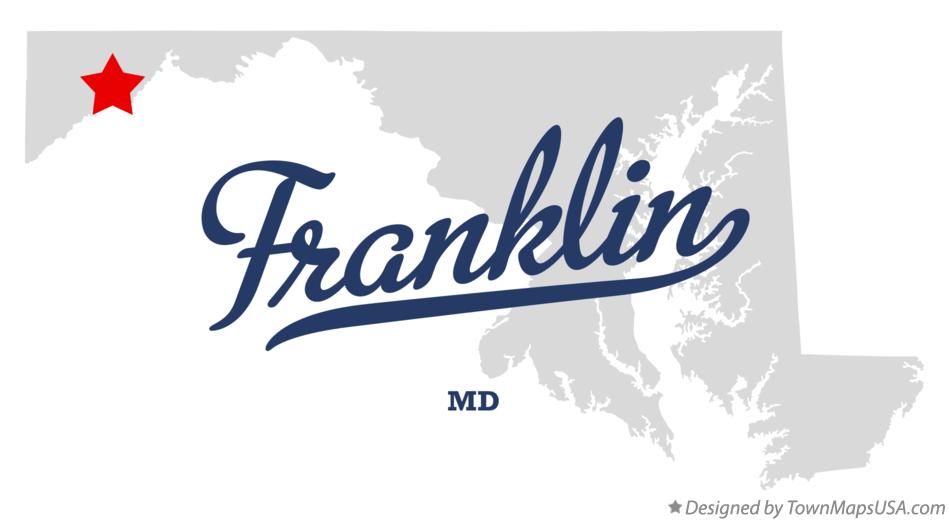 Map of Franklin Maryland MD