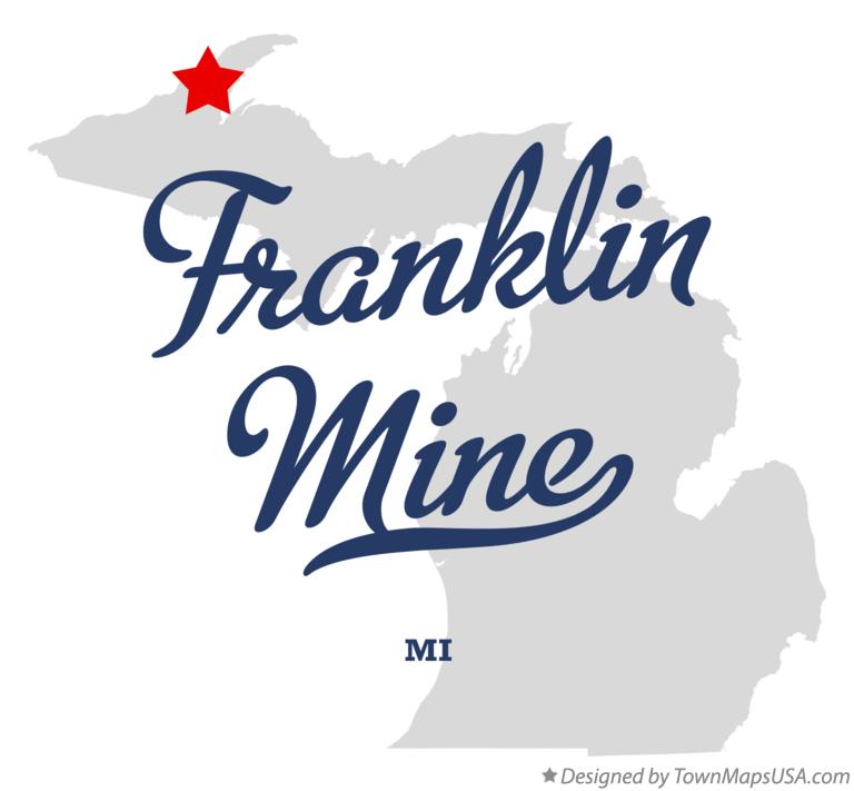 Map of Franklin Mine Michigan MI