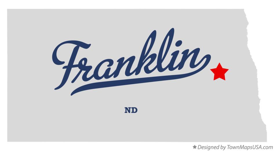 Map of Franklin North Dakota ND