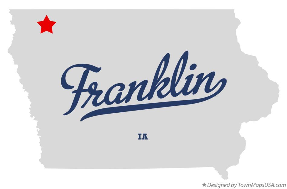 Map of Franklin Iowa IA